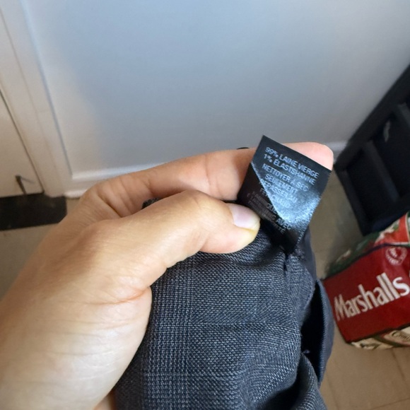 Nili Lotan Gray Houndstooth Elastic Waist Wool Pants - Picture 5 of 6